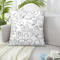 thumbnail image 6 of ZICANCN Decorative Throw Pillow Covers , Baby Hand Sketch Couch Sofa Decorative Knit Pillow Covers for Living Room Farmhouse 12"x12", 6 of 8