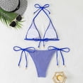 thumbnail image 4 of XIYON Bikini Sets For Women Fashion Texture Swimwear Set Lace Up Bikini Sets Beach Vacation 2026, 4 of 5