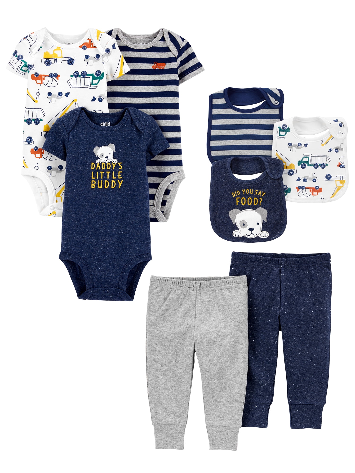 Carter's Child of Mine Baby Boy Baby Shower Layette Gift Set, 8Piece