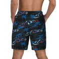 thumbnail image 4 of Balery Blue Sports Car Mens Swim Trunks Swim Shorts for Men Quick Dry Inseam Beach Shorts with Compression Liner Pocket-X-Large, 4 of 9