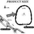 thumbnail image 2 of Cadena y candado de acero inoxidable 304 con 2 llaves, candado y cadena para bicicleta inoxidable, candado de cadena de grado marino, ideal para moto, scooter, bicicleta, barco - Cadena de 1, 2 of 4