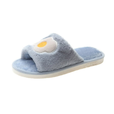 

Simplicity Bedroom Cotton Slippers Women Fashion Cute Cartoon Fruit Plush Shoes Ladies Casual Flat Sliper