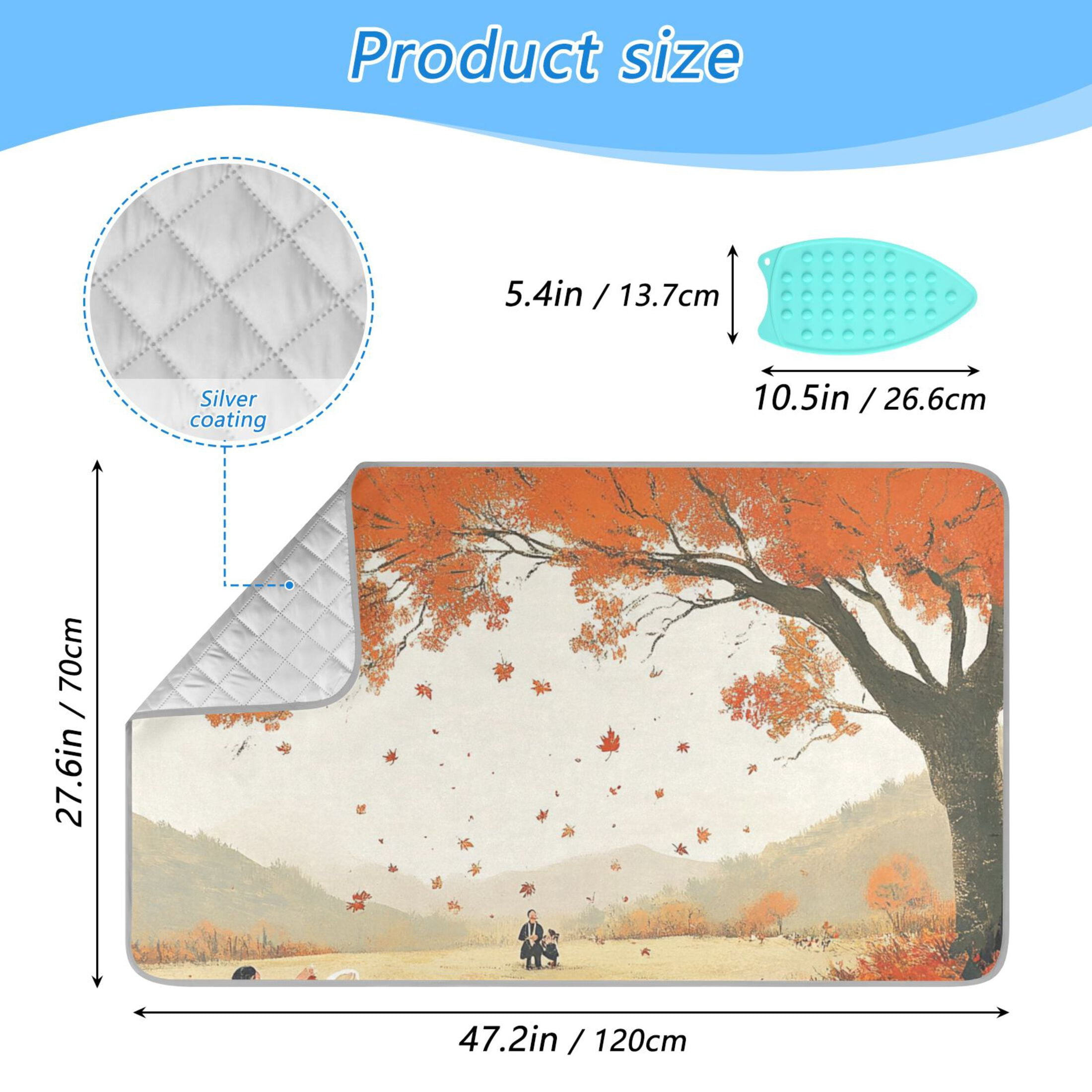 Hands under The Fall Trees Ironing Mat Blanket for Table Top Travel Portable Ironing Board Pad 47.2x27.6 Inch