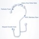 thumbnail image 2 of Shower Curtain Rings, Double Shower Curtain Hooks, 2 of 4