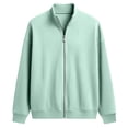 thumbnail image 4 of Chiccall Mens Corduroy Sweatshirts Full Zip Stand Collar Long Sleeve Sweat Shirts Winter Plus Size Casual Athletic Jacket for Men, 4 of 7