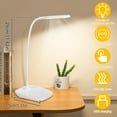 thumbnail image 4 of Desk Lamp 1200mAh LED Desk Light Eye-Protecting Touch Control Lamp 3 Levels Dimmable Reading Desktop Lamp USB Rechargeable Bedside Lamp for Reading Work Study Office Home, 4 of 11