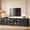 Black Grey-b, variant on Hotmeily Caldera 3-Piece Furniture Set – LED Wine Cabinet with USB Ports, 3-Drawer Nightstand, and Glass Door Sideboard with Adjustable Shelves for Living Room, Dining Room, Bedroom, Black Grey
