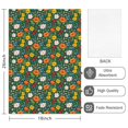 thumbnail image 2 of 2 Pcs Pioneer Flower Floral Print Pattern Kitchen Towels, Funny Microfiber Dish Towel Set, 18" X 26" Tea Towels, 2 of 6