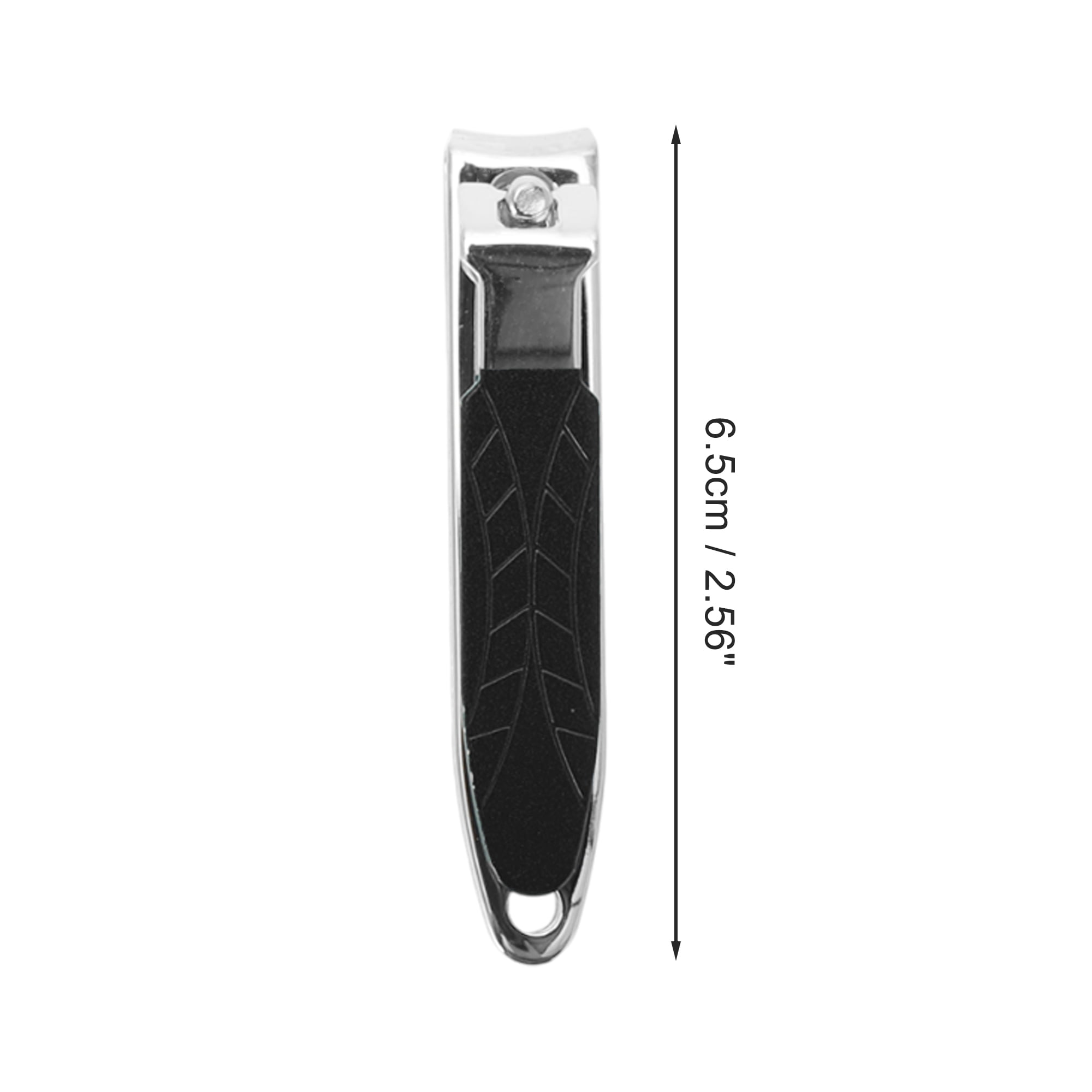 Unique Bargains 6pcs Mirror Box Stainless Steel Nail Clippers Set 2.56" Length Black