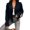 Black, variant on Women Fringe Blazer Jacket Lapel Collar Long Sleeve Tassel Fringe Cropped Hem Open Front Casual Party Night Out Loose Vintage Boho Jacket, Beige L