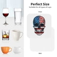 thumbnail image 5 of Drink Coasters, American Flag Skull -PVC Leather Coasters Sets of 4 for Tabletop Protection - Bar Accessories, Coasters for Drinks Cup Aesthetic Coasters Home Office Decor Square, 5 of 5