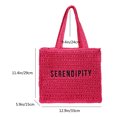thumbnail image 5 of Bolso de mano para mujer, bolsa informal de paja para axilas, tejido cuadrado de gran capacidad para vacaciones Ndcxsfigh Para Estrenar, 5 of 5