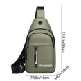 thumbnail image 3 of Bolsa de pecho Bandolera para hombres y mujeres, mochila ligera de varios bolsillos con correa ajustable para viajar, senderismo, deportes y uso diario, 3 of 8