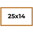 thumbnail image 2 of 25x14 Honey Brown Real Wood Picture Frame Width 0.75 inches | Interior Frame Depth 0.5 inches |, 2 of 8