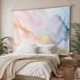 thumbnail image 3 of Pink Blue Marble Tapestry for Bedroom Wall Hanging Tapestry, Ink Painting Modern Abstract Ceiling Backdrop Tapestries Poster Blanket Wall Decor for Teens Room Living Room Dorm 59" x 90", 3 of 8