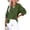 Army Green #018, variant on Womens Casual Gauze Button Neck Long Sleeve Oversized Blousestops, Soft & Comfortable Gauze Shirts, Gauze Tops and Blouses M