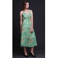 thumbnail image 3 of Bimba Robe Midi d'Été Imprimée à Fleurs pour Femmes, Col en V, Tenue de Vacances, Très Grande Taille, 3 of 5