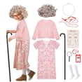thumbnail image 1 of Disfraz de anciana con falda para niños, 100 días de escuela o Halloween, 1 of 7