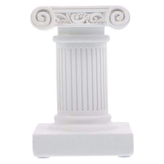 White Resin Roman Pillar Candle Holder for Home Use Elegant Decorative Column