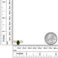 thumbnail image 4 of Gem Stone King 10K Yellow Gold Green Chrome Diopside and White Lab Grown Diamond Halo Engagement Ring for Women (1.01 Cttw, Gemstone, Oval 7X5MM), 4 of 4