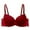 Red, variant on Bigersell Padded Strappy Sport Bras Lace Strap Vest Women Wear Outside with Underlay French Top BraUnderwear Bra Female Polyester Support Yoga Bra Women Full-Figure Bra, Style 1164, Wine S