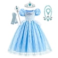 thumbnail image 1 of Ropa de Disney para niñas, vestidos de fiesta de Cenicienta, vestido de baile de princesa, disfraz de Cosplay, vestido de encaje, vestido tutú elegante para niños 3T (etiqueta 110) Gao Jinjia LED, 1 of 2