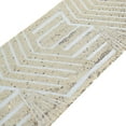 thumbnail image 3 of Efavormart 12"X108" Champagne Sparkly Sequin Geometric Tulle Fabric Table Runner, 3 of 11