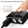 thumbnail image 4 of 3 Socket Cigarette Lighter Splitter Power Adapter ,Dual USB Port with 12V,24V Voltage Display Compatible for Multiple Smartphones BLACK, 4 of 8