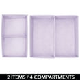 thumbnail image 5 of mDesign Fabric Nursery Divided Drawer Bin, 4 Pack, Light Purple/White Polka Dot, 5 of 9
