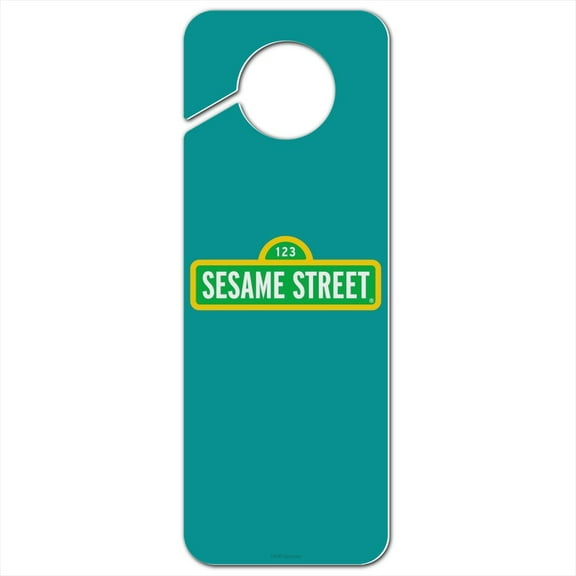 Sesame Street Logo Plastic Door Knob Hanger Sign