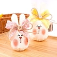 thumbnail image 5 of 1PC Fabric Bunny Decoration Soft Cloth Stuffing Easter Rabbits Doll Figurine,Funny Rabbit Plushies with Bow,Easter Bunny Decor Stuffed Fabric Rabbit with Cute Expression,Easter Bunny Ornament,3.9x6.7, 5 of 5