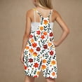 thumbnail image 4 of Zpanxa Girls Shorts Polyester Spandex Print Pattern Sleeveless Overalls with Pockets 11-12 Years, 4 of 5