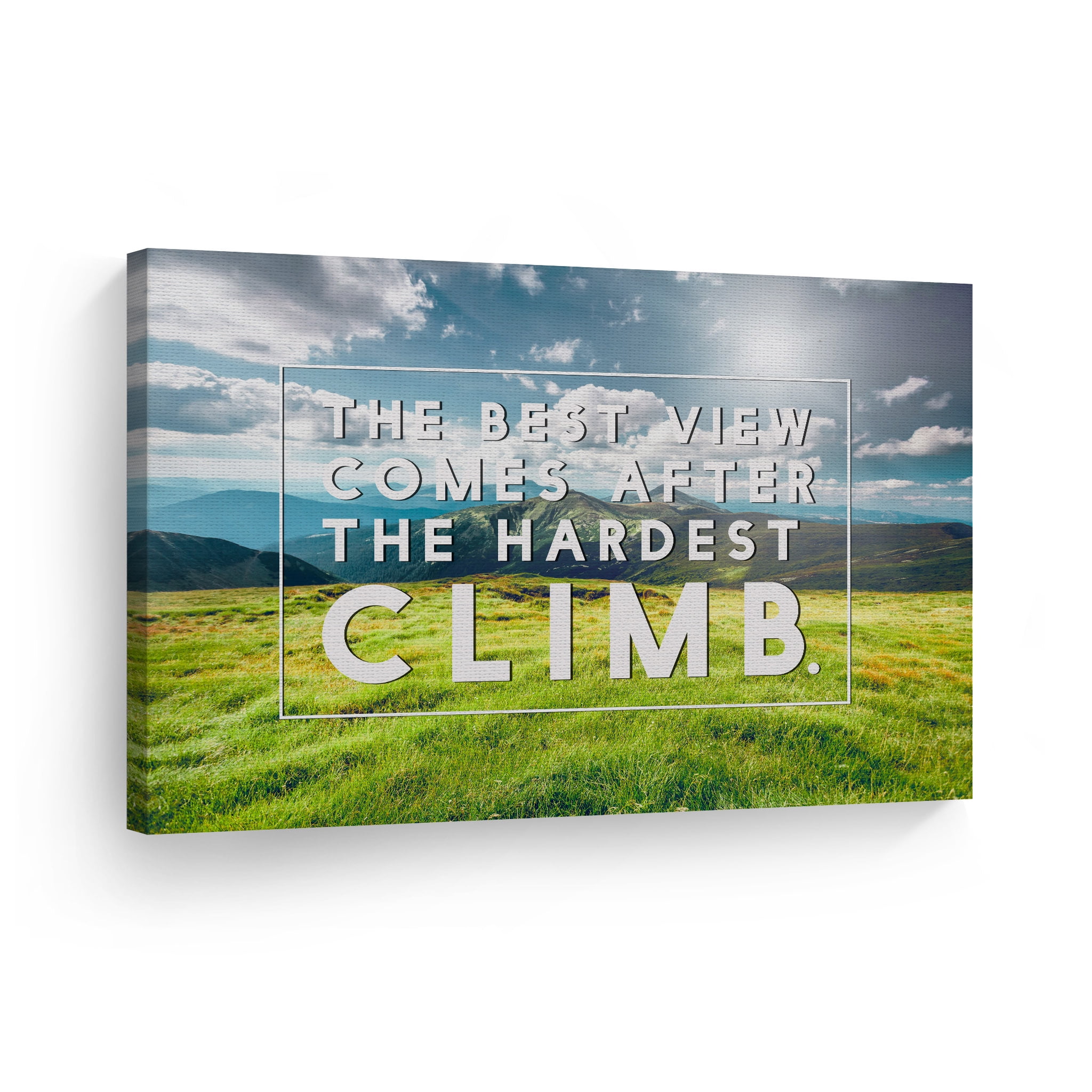 Smile Art Design The Best View Comes After The Hardest Climb Inspiring  Quote Motivational Canvas Wall Art Inspirational Wall Art Entrepreneur  Quote Print Office Decor Artwork Gift Ready to Hang 15x22 -