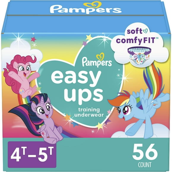 Pampers Easy Ups Training Pants Girls and Boys, 4T-5T, 56 Count, 2 Super Pack