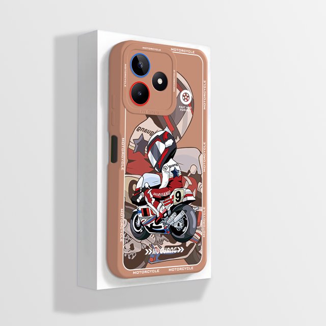 For Realme Note 50 Case RMX3834 Cute Panda Dinosaur Liquid Silicone TPU Soft Cover For OPPO Realme Note 50 Note50 Capas Fundas BrownA12 For Realme Note 50