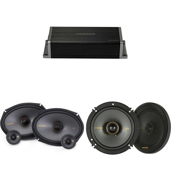 Kicker 47KEY2004 4-Channel DSP Smart Amp w/ 51KSS 2-way 6x9" & 6.5" Audio Upgrade Bundle