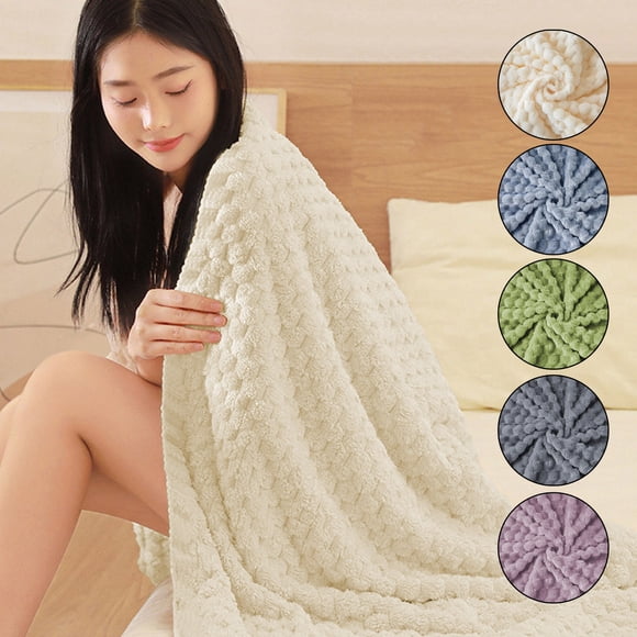 Oefntac Blanket Solid Color Flannel Blanket Gift Gift Velvet Conditioning Blanket Casual Cover Blanket Solid Color Blanket 39.37x27.55 Inches