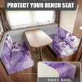 thumbnail image 2 of FORUDESIGNS Marble Butterfly Flower Print RV Dinette Cushion Covers Washable Sofa Furniture Protector Stretch RV Couch Cover Include 1 Backrest Covers and 1 Bench Covers, 2 of 7