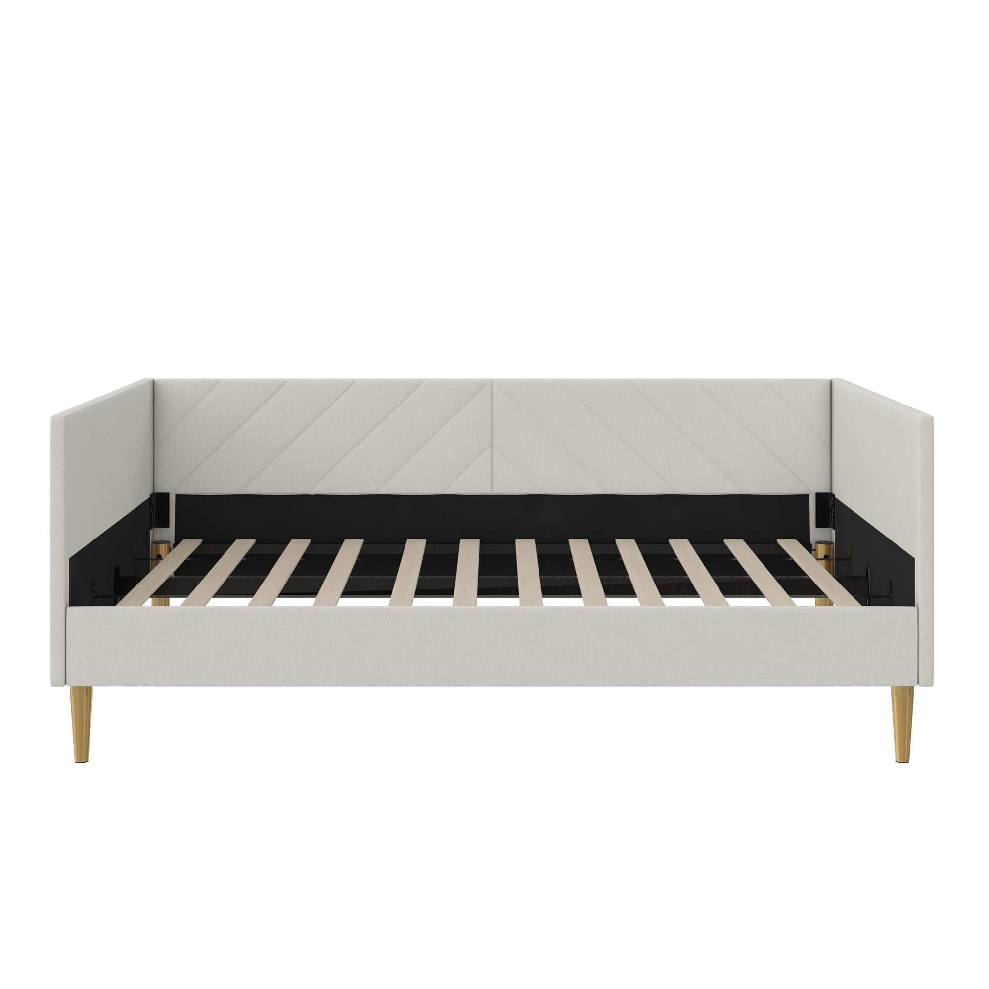 DHP Alicent Twin Upholstered Daybed, Light Gray Linen