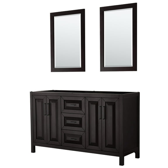 Wyndham Collection Wcv252560dcxsxxm24 Daria 59" Double Free Standing Vanity Cabinet - Dark