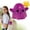 Purple, variant on Cute Ghost Plush Keychain – Black Soft Stuffed Bag Charm for Backpacks, Handbags, and Halloween Accessories