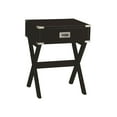 thumbnail image 1 of Mesa auxiliar cuadrada de madera con 1 cajón de Table Acme Babs, color negro, 1 of 6