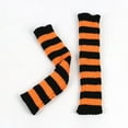 thumbnail image 4 of GDREDA Winter Striped Fingerless Convertible Mittens Touchscreen Texting Warm Knitted Handwear For Cold Weather Outdoor Activities Orange,One Size, 4 of 4