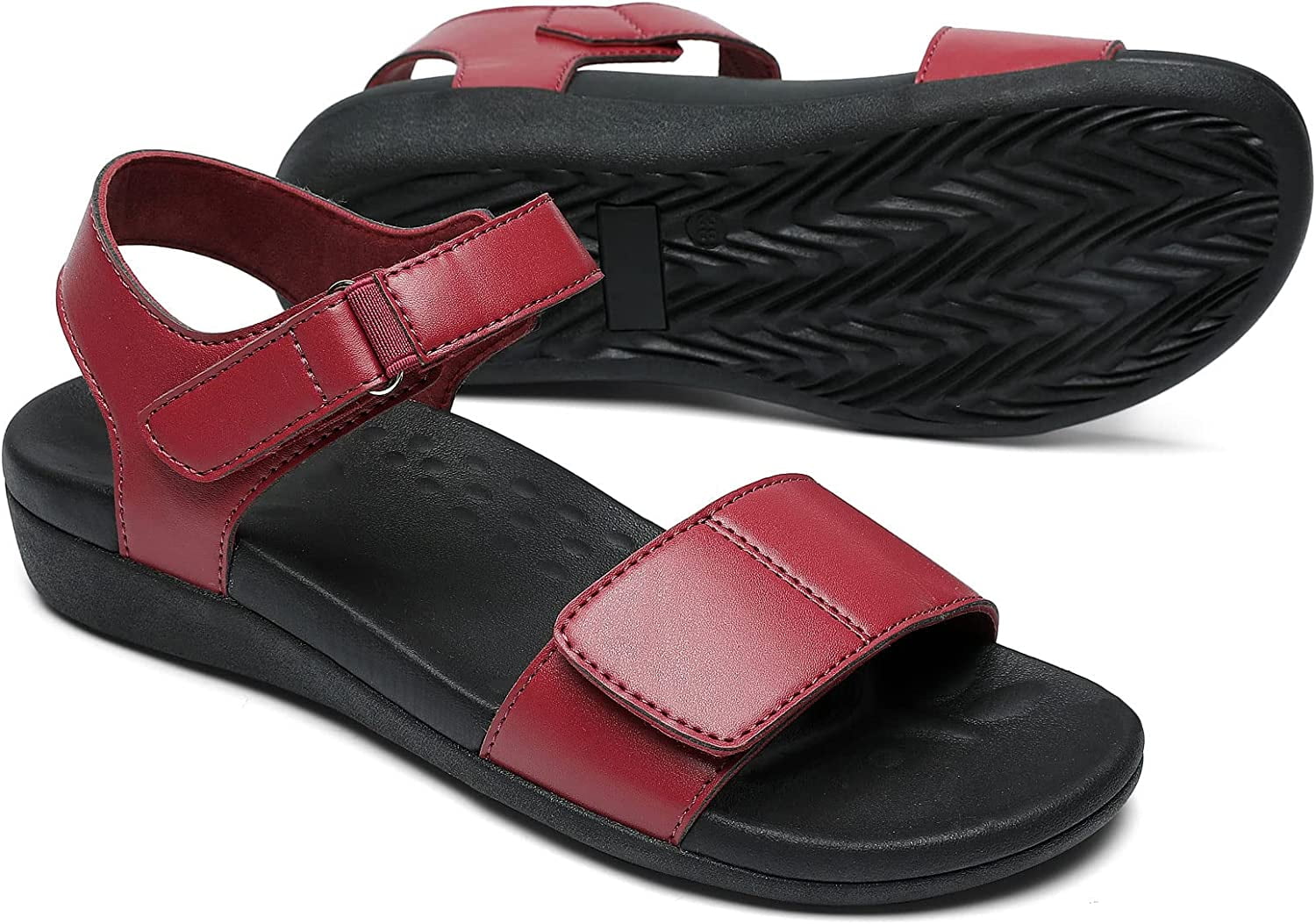 MEGNYA Comfortable Arch Support Walking Sandals for Women, Plantar