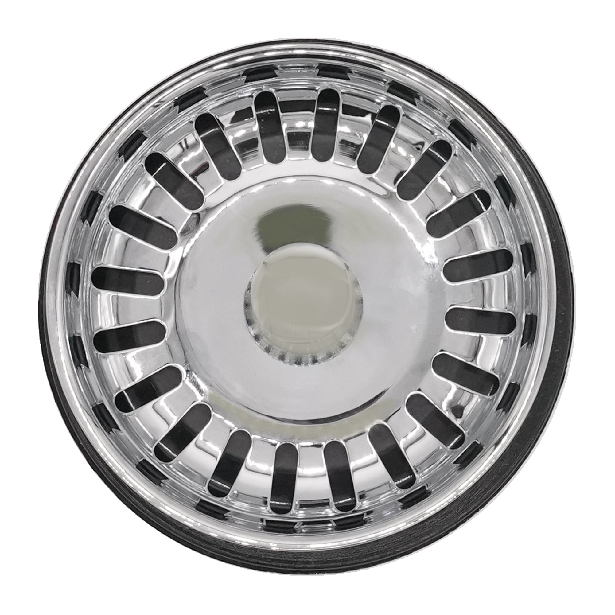 Westbrass Extra-Deep Collar Waste Disposal Flange & Strainer Stopper, Polished Nickel