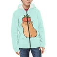 thumbnail image 2 of DISNIMO Kids Guinea Pig Hoodie for Girls Strawberry Zip Up Hoodie Teen Girl Animal Hoodies Size 11-13 Oversized Hoodie Boys Zipper Hooded Sweatshirt Youth Sweatshirt Jackets/Hoodies for Teens Sports, 2 of 7