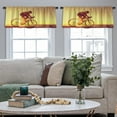 thumbnail image 5 of LALILO Kitchen Curtain Valance Feathers Vivid Boho Ethnic Rod Pocket Window Curtain 52"x 18" Set of 2, 5 of 7