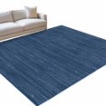 thumbnail image 2 of Slate Blue Washable Area Rugs 2.7'x5', Country Vintage Minimalist Solid Color Backdrop Washable Throw Living Room Rug Non-Slip Sturdy Edge Binding Carpet for Indoor Entryway Bedside Kitchen, 2 of 9