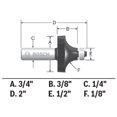 thumbnail image 4 of Broca fresadora Bosch con un radio redondeado de 1/8 pulgadas con rodamiento de bolas, 4 of 5