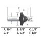 thumbnail image 4 of Broca fresadora Bosch con un radio redondeado de 1/8 pulgadas con rodamiento de bolas, 4 of 5